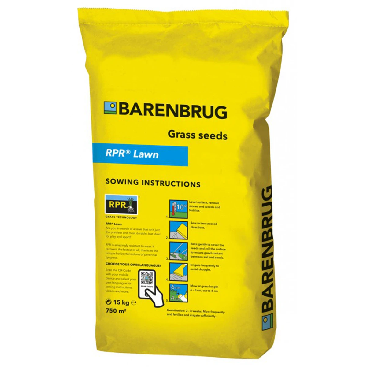 Barenbrug mieszanka traw RPR LAWN (Bar Power RPR) – mocny trawnik samoregenerujący 15KG
