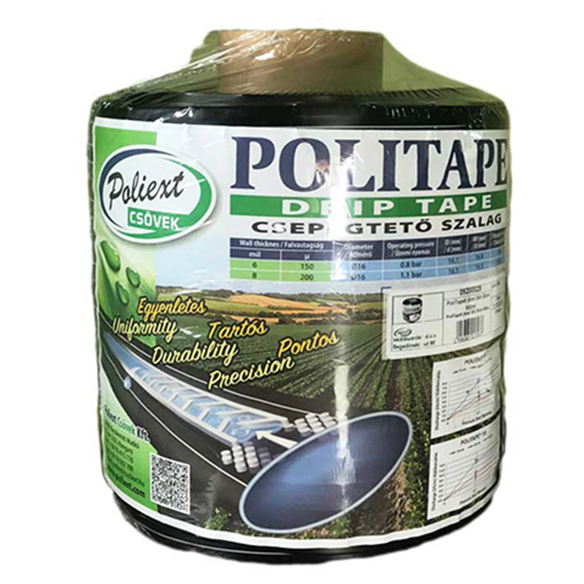 Taśma Politape 6 mil 3l/h 20 cm 500 m nawadnianie kropelkowe