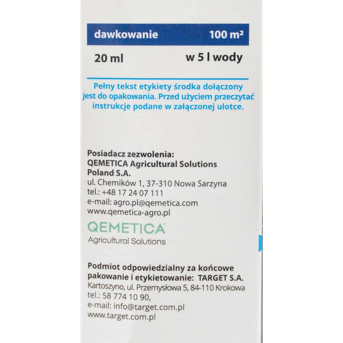 Chwastox Nowy Trio 390 SL 20 ml Target