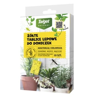 Żółte tablice lepowe Target 10 szt.  do doniczek, kwiaty domowe i balkonowe (małe)