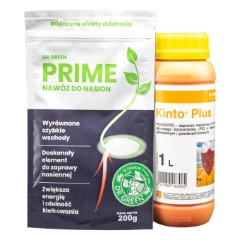 Pakiet: Zaprawa do ziarna fungicyd Kinto Plus 1L + nawóz do nasion Dr Green Prime 200 g 
