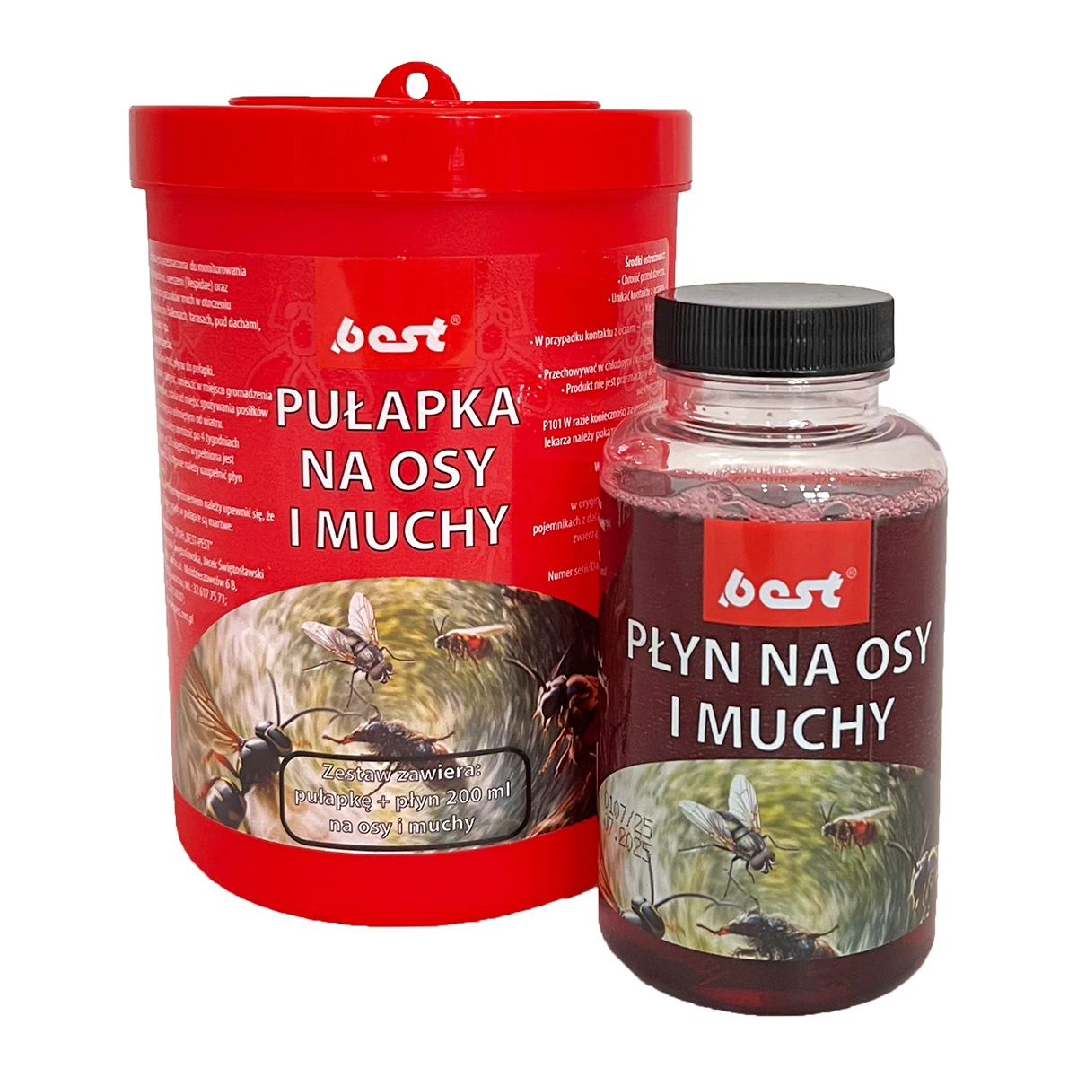 Pułapka na osy i muchy 200 ml zestaw (pułapka + płyn 200 ml) Best-Pest