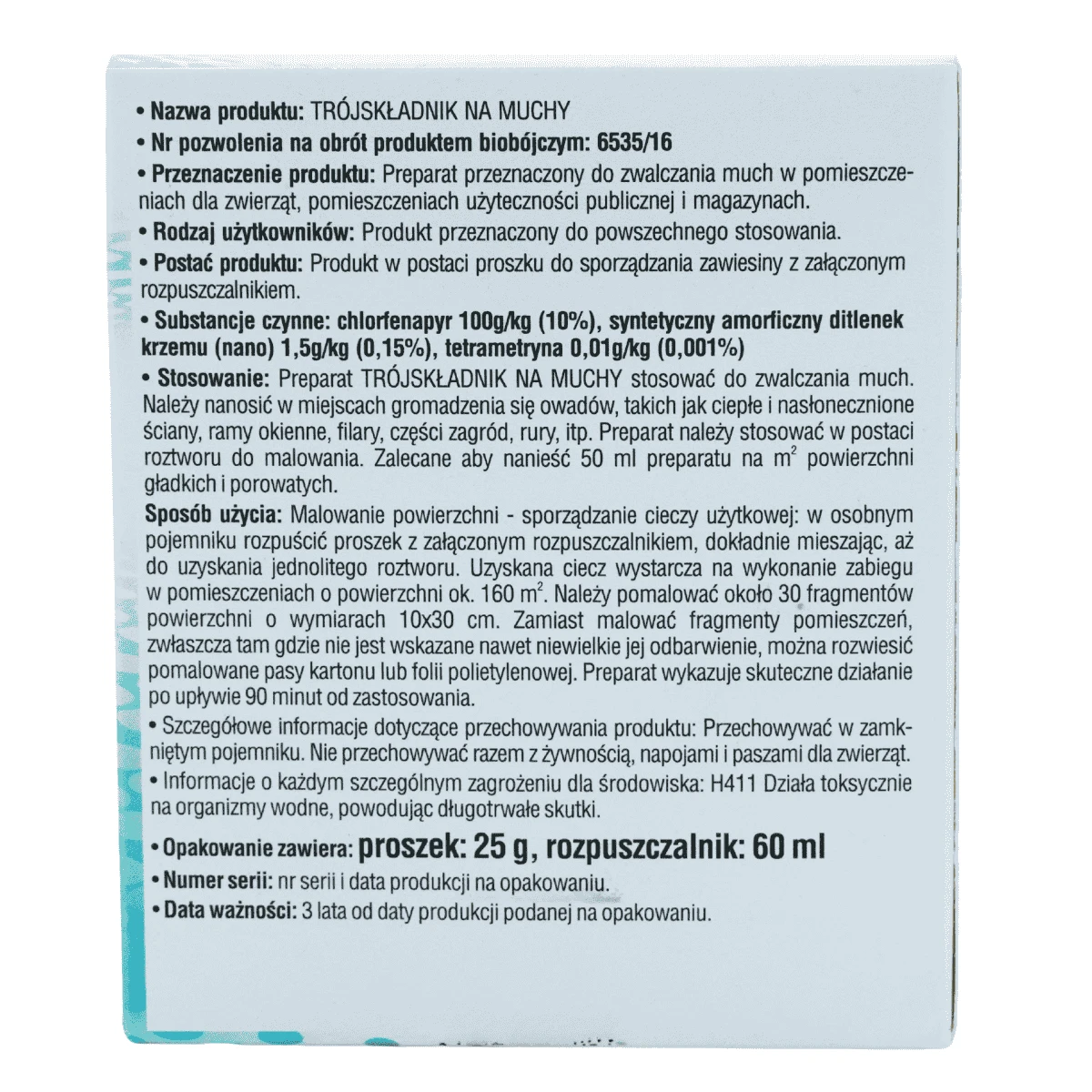 TRÓJSKŁADNIK NA MUCHY 25G+60ML SUMIN 