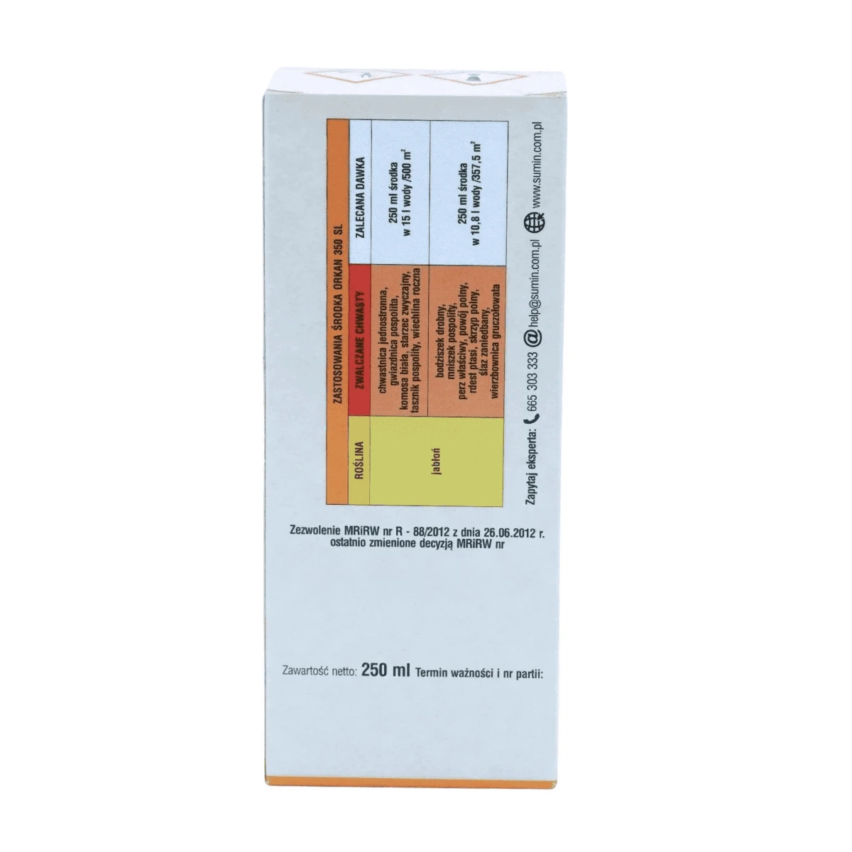 Orkan 350 SL 250 ml na Skrzyp i Perz Sumin