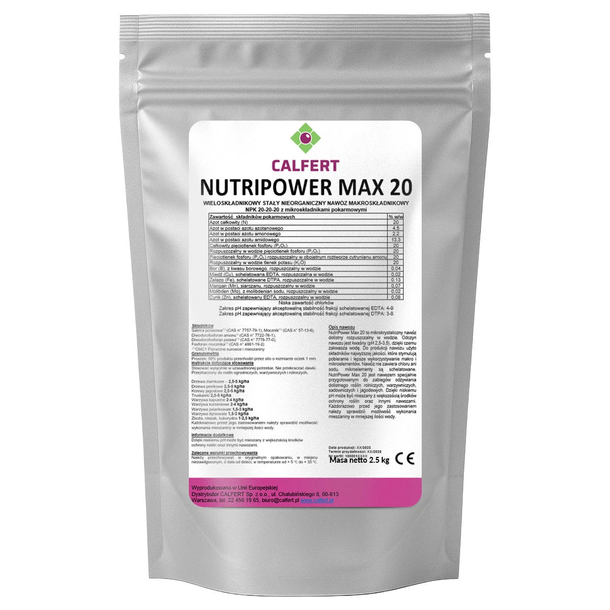 NutriPower Max 20 (20-20-20+ME) 2,5KG