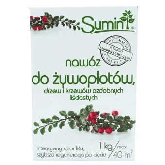 Nawóz do Żywopłotów Drzew i Krzewów Ozdobnych 1 kg Sumin