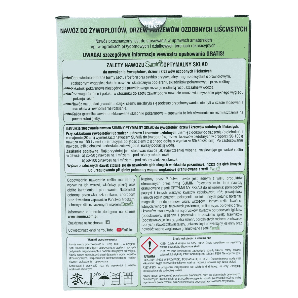 Nawóz do Żywopłotów Drzew i Krzewów Ozdobnych 1 kg Sumin