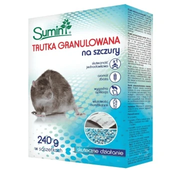 Trutka na myszy i szczury granulowana 25 ppm 240 g Sumin