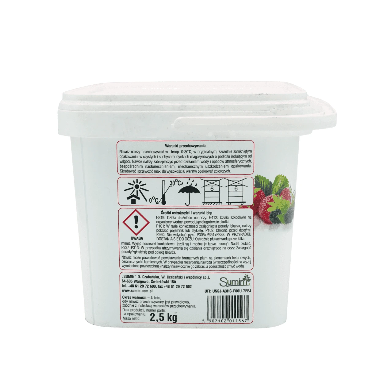 SUMIN NAWÓZ DO TRUSKAWEK, POZIOMEK, MALIN I JEŻYN 2,5KG