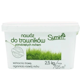 Nawóz do Trawników z dużą zawartością żelaza Ogranicza Mech 2,5 kg Sumin