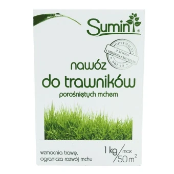 Nawóz do Trawników z dużą zawartością żelaza Ogranicza Mech 1 kg Sumin