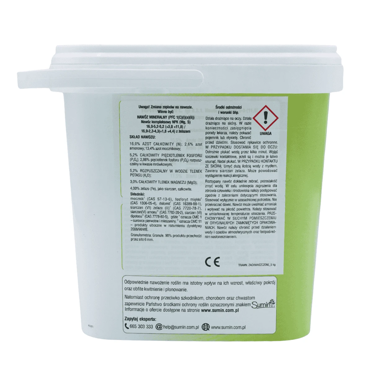 Nawóz do Trawników Zachwaszczonych 5 kg Optymalny Skład Sumin 