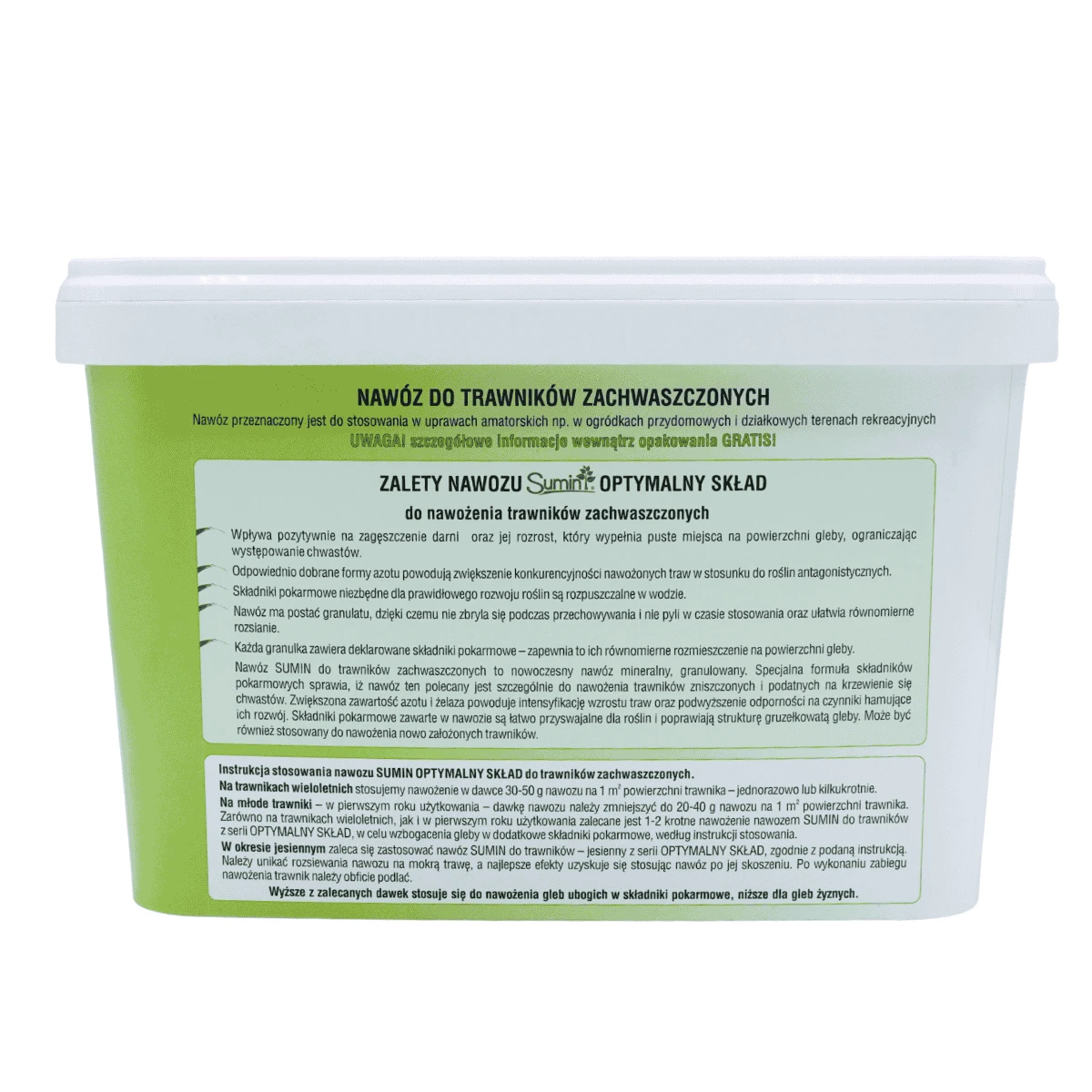 Nawóz do Trawników Zachwaszczonych 5 kg Optymalny Skład Sumin 