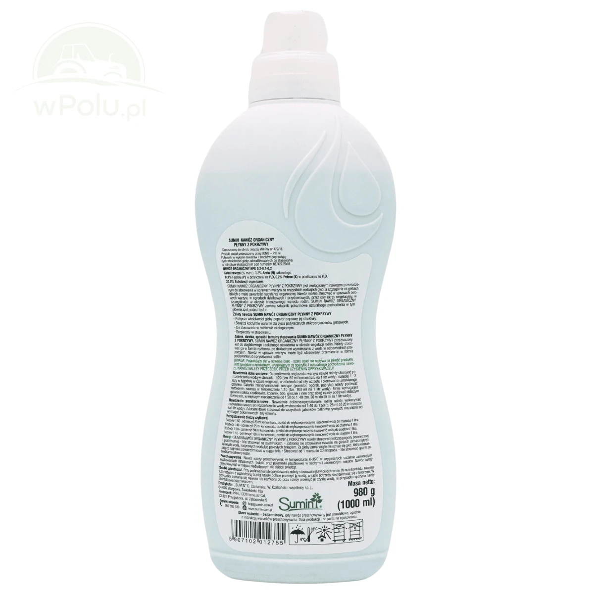 SUMIN NAWÓZ ORGANICZNY PŁYNNY Z POKRZYWY 1L