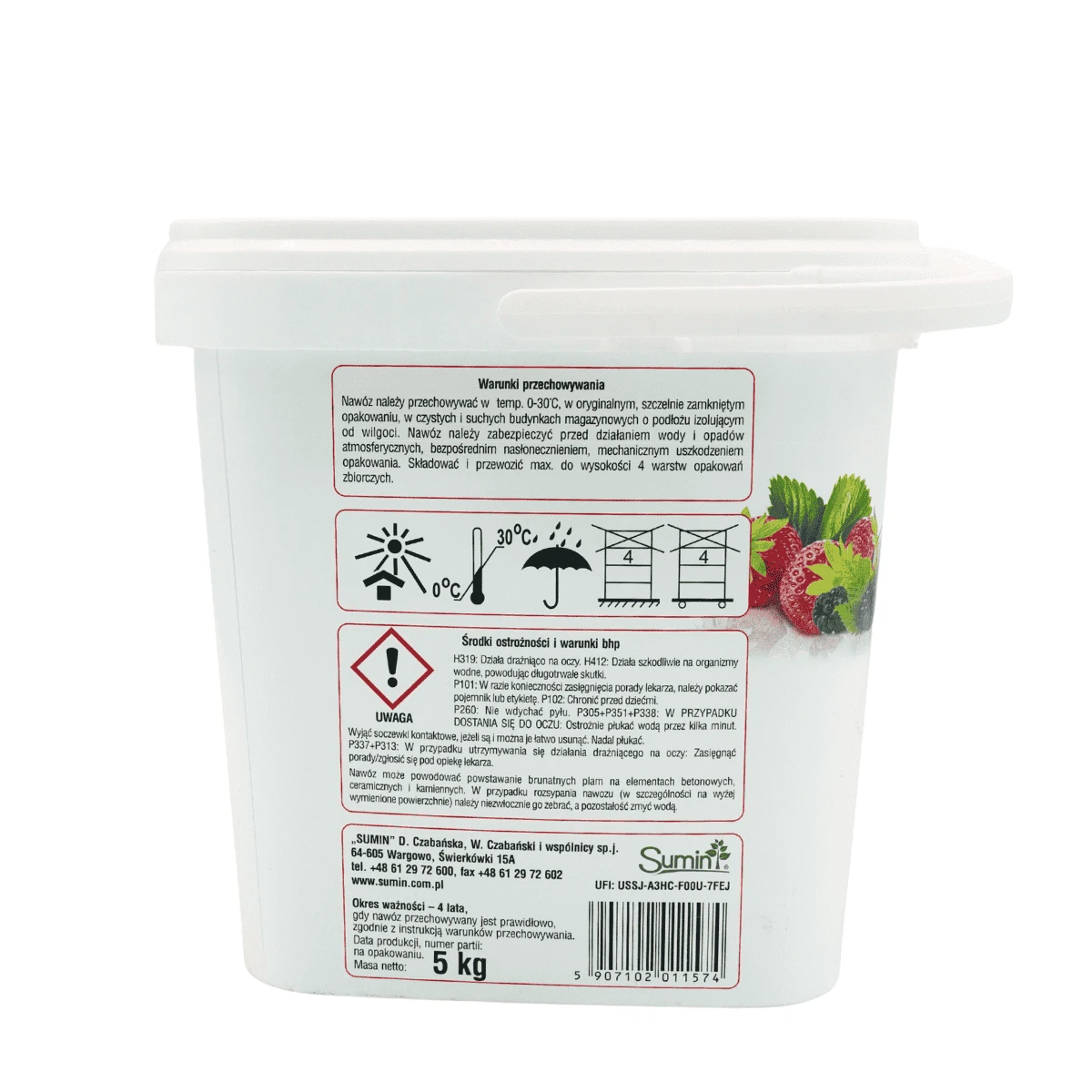 SUMIN NAWÓZ DO TRUSKAWEK, POZIOMEK, MALIN I JEŻYN 5KG