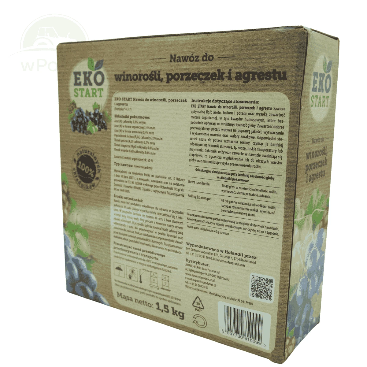 Nawóz do Winorośli, Porzeczek i Agrestu 1,5 kg Ogród Start 