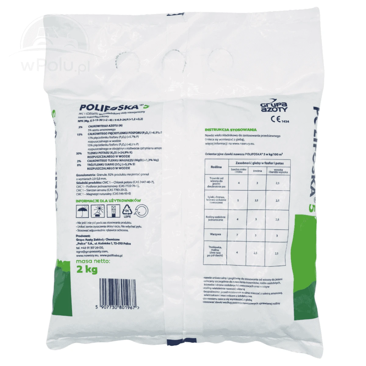 Nawóz granulowany Polifoska 5 Grupa Azoty 2 kg