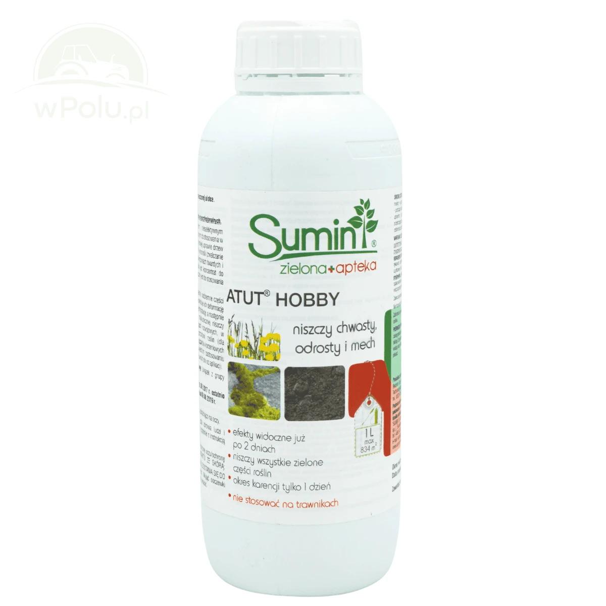 Atut Hobby 1 L Zwalcza Chwasty i Mech bez Glifosatu Sumin
