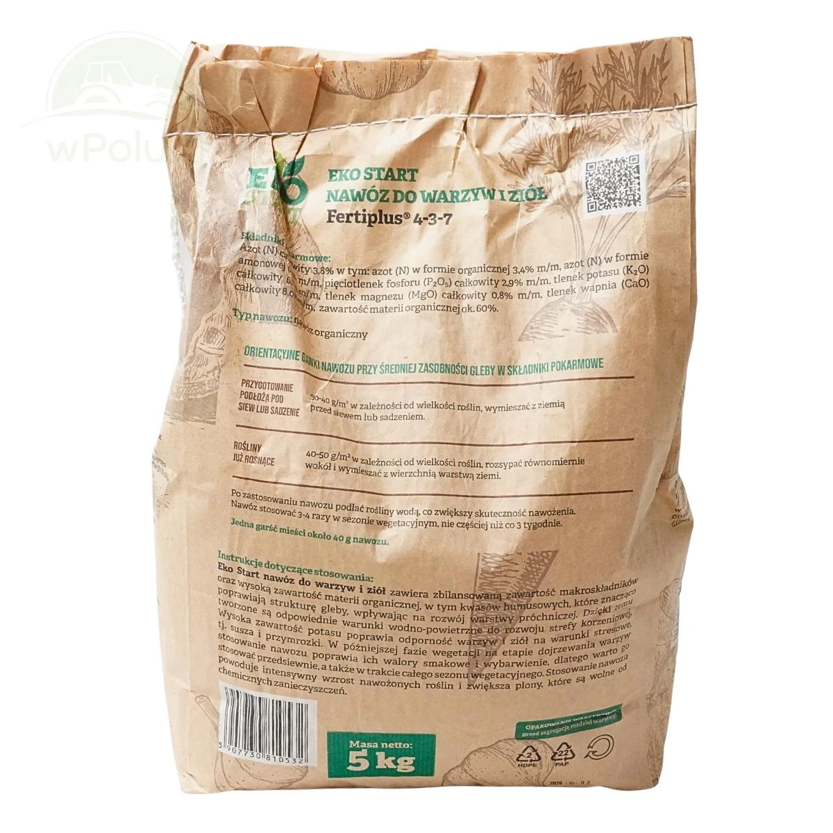 Nawóz do warzyw i ziół EKO START 5 kg Ogród Start