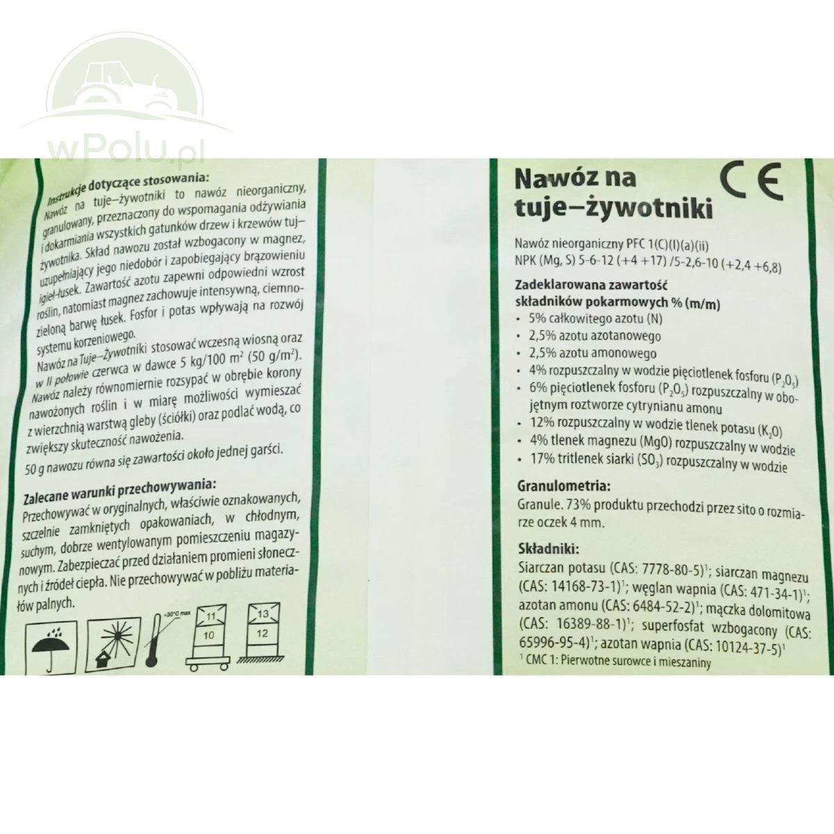 Ogród Start Nawóz na Tuje Żywotniki 10KG