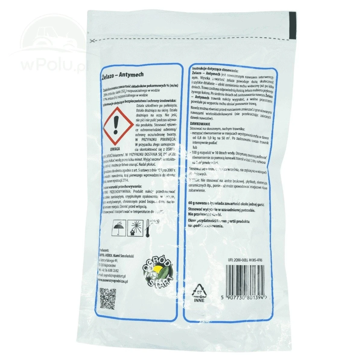 Ogród Start Żelazo Antymech do Trawy 5KG