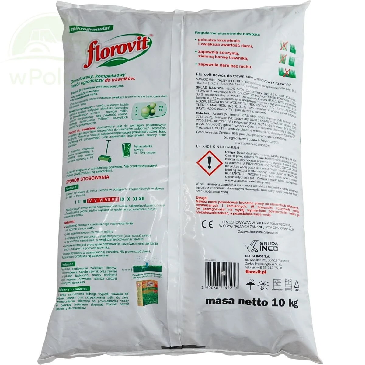  Nawóz do trawników z mchem 10 kg Florovit 