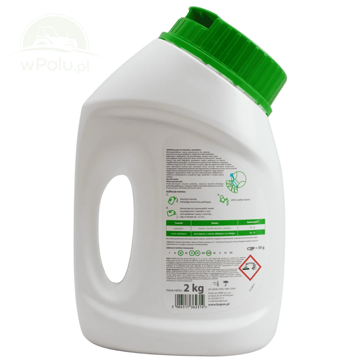 BIOPON NAWÓZ DO TRAWNIKA Z SIEWNIKIEM GRANULAT 2KG