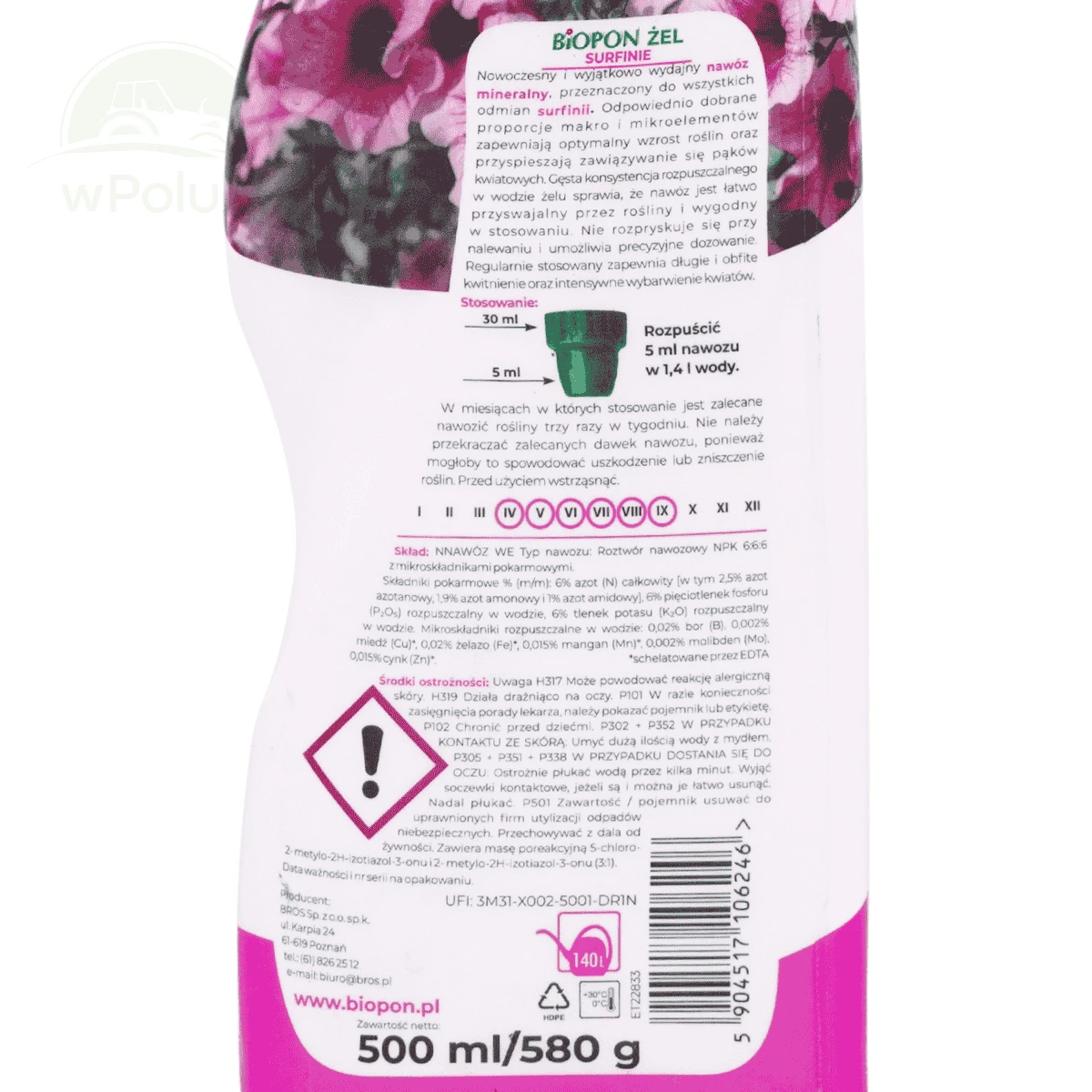 BIOPON ŻEL DO SURFINII   0,5L