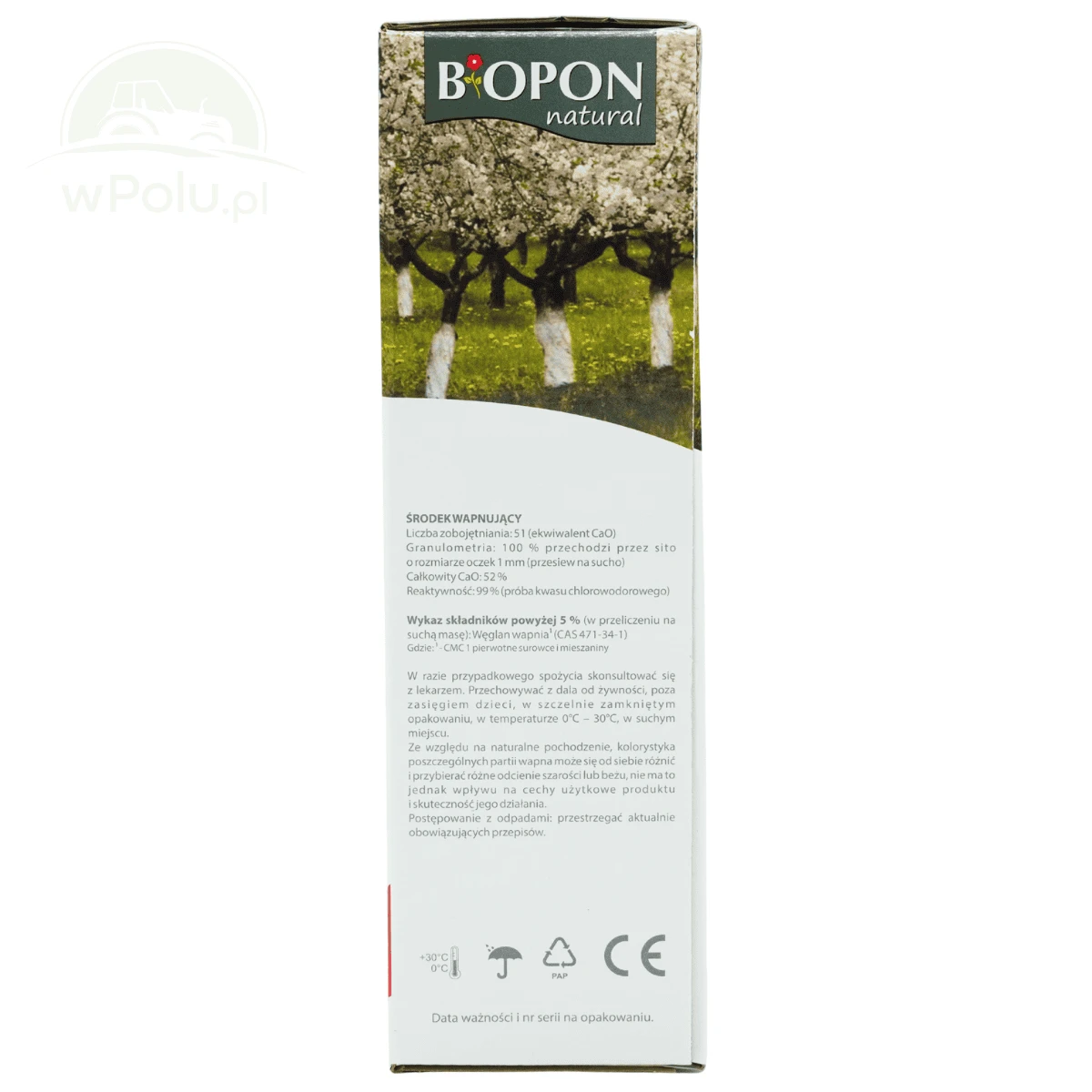 Biopon wapno ogrodnicze do bielenia 1KG