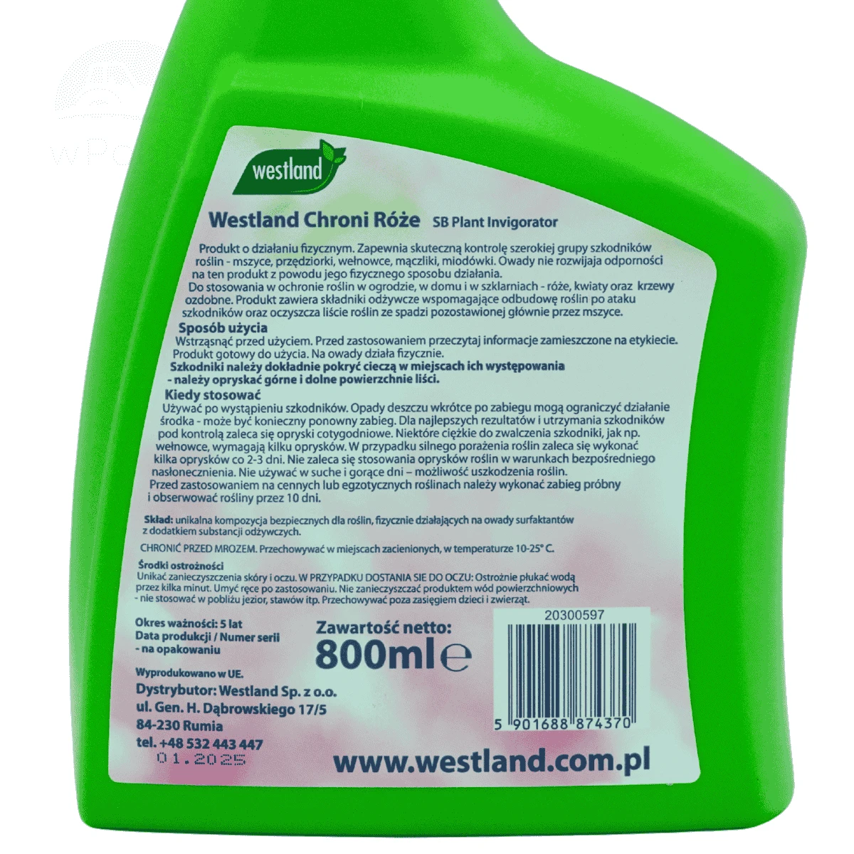 Naturalnie Chroni Róże 800 ml Gotowy do Użycia Westland
