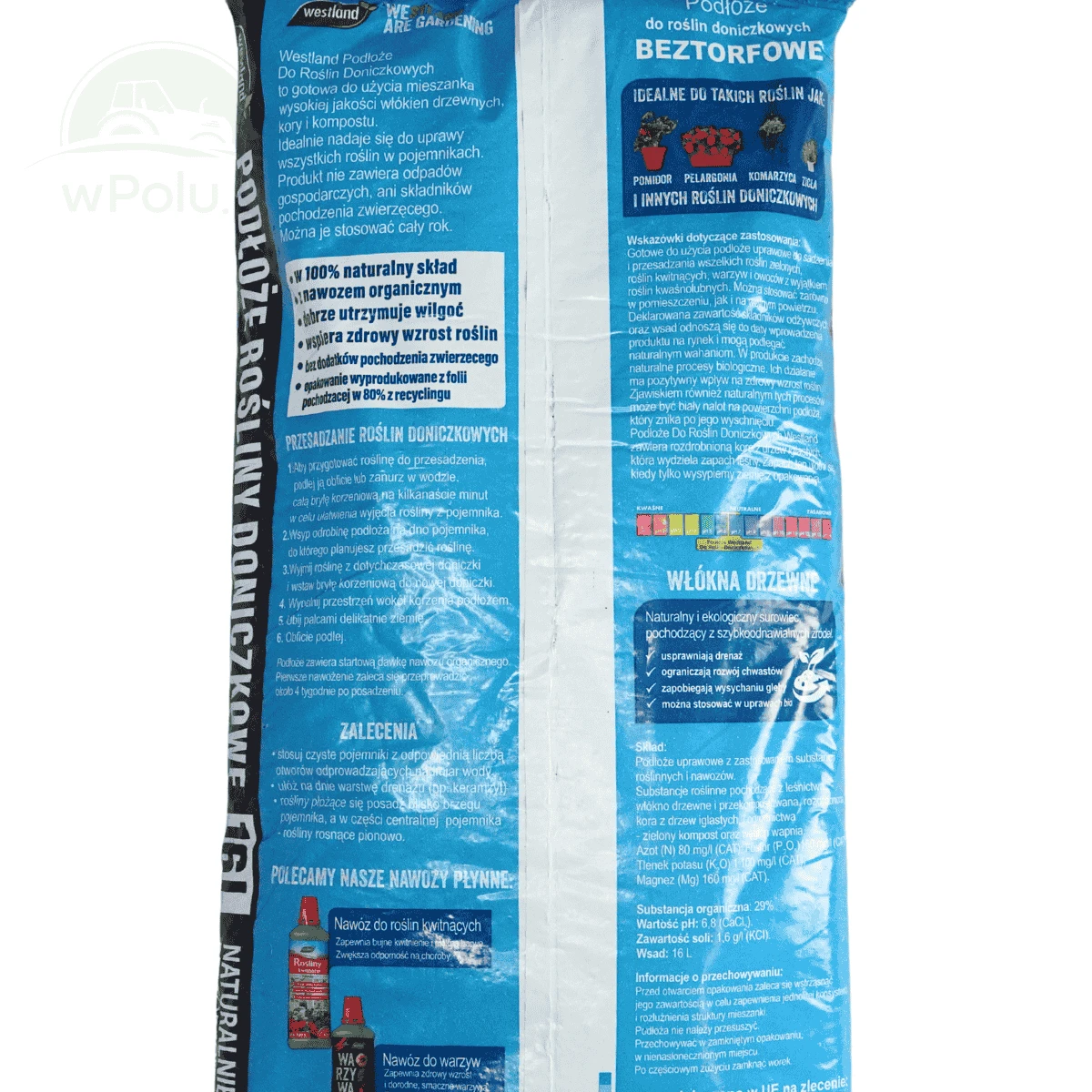 Podłoże beztorfowe do Kwiatów domowych 16L Westland