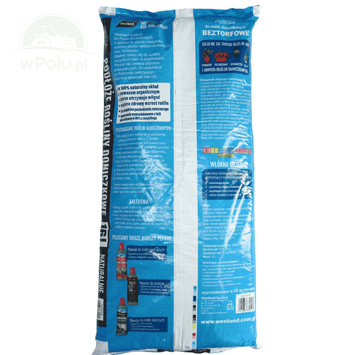 Podłoże beztorfowe do Kwiatów domowych 16L Westland
