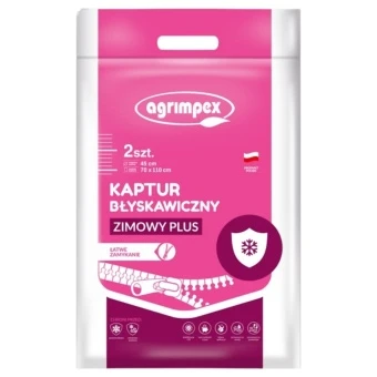 Kaptur Ochronny Dwuwarstwowy na Zimę 70 x 110 cm 2 szt z Zamkiem Błyskawicznym