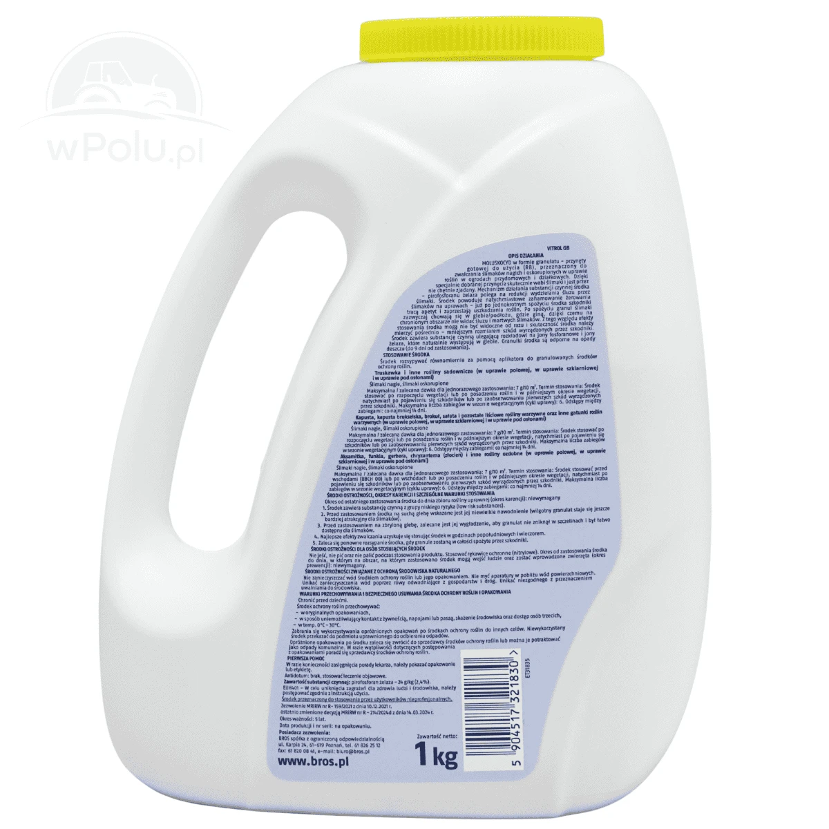 Bros VITROL GB 1KG na ślimaki bezpieczny dla psów i kotów