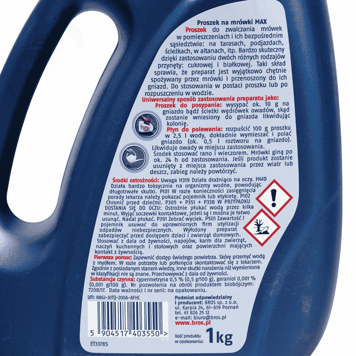 Bros Max proszek na mrówki 1 kg