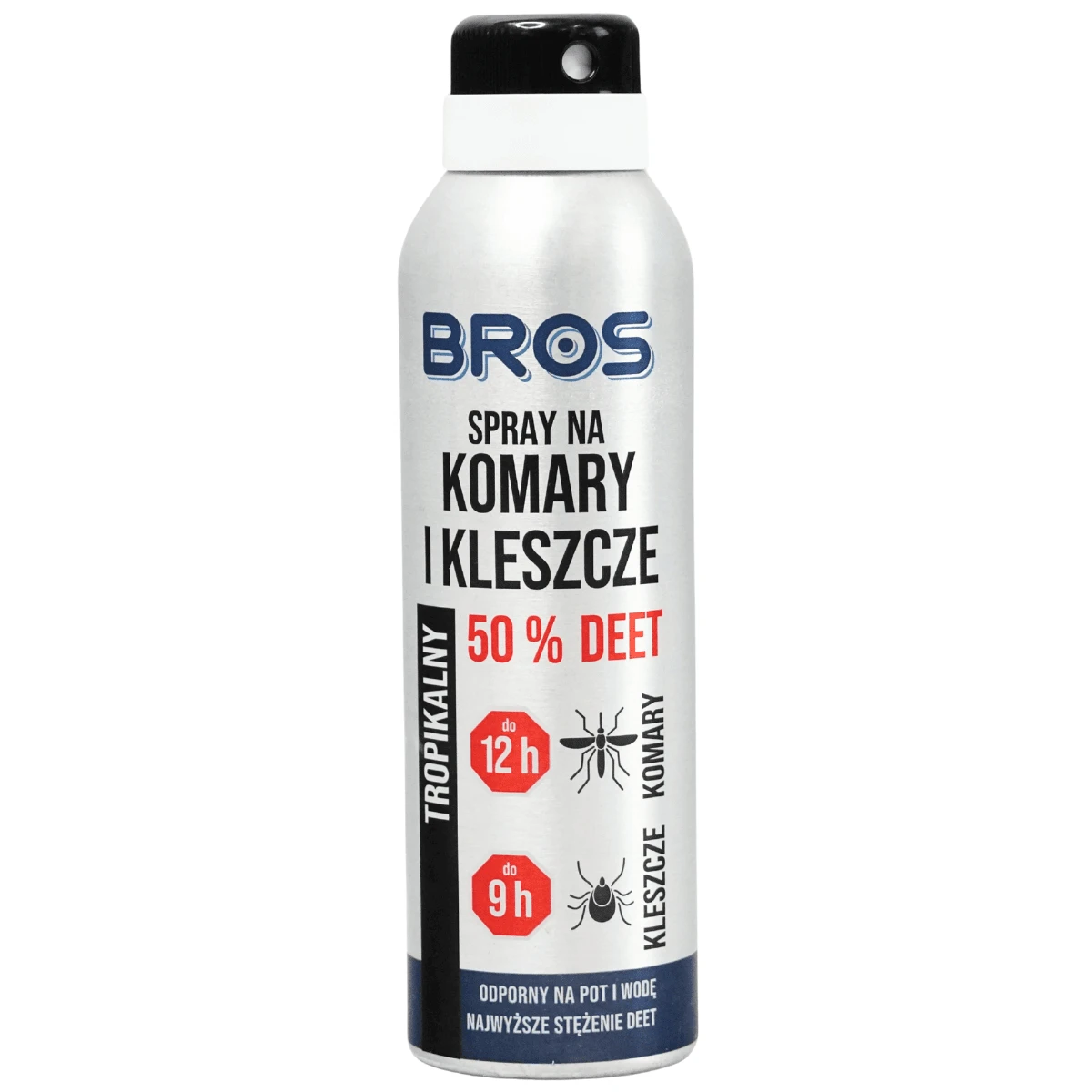 BROS PŁYN NA KOMARY I KLESZCZE 50% DEET 180ML