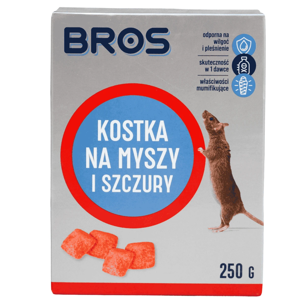 Kostka na myszy i szczury silnie wabiąca 250G BROS