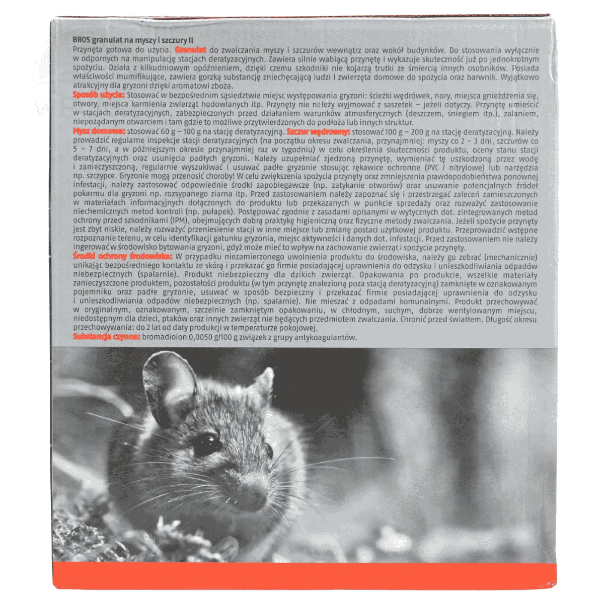 Granulat na Myszy i Szczury 2,5 kg Bros