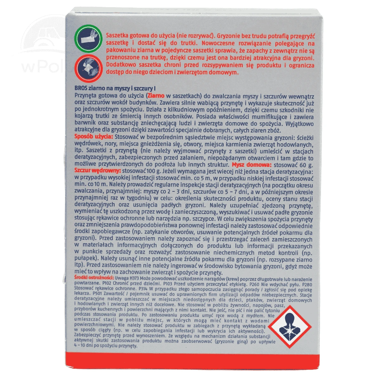 Trutka ziarno na myszy i szczury Bros 140 g
