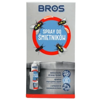 Bros Spray do śmietników 400 ml - Zestaw z uchwytem 