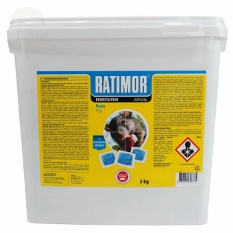Trutka Pasta Wiadro 5 kg Brodifacoum 29ppm Ratimor