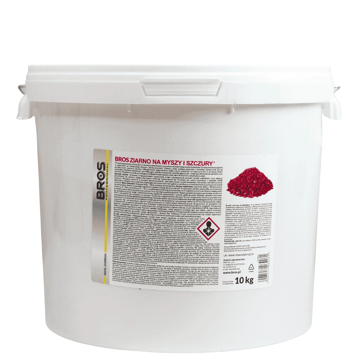 Ziarno na Myszy i Szczury 10 kg Bromadiolone Bros