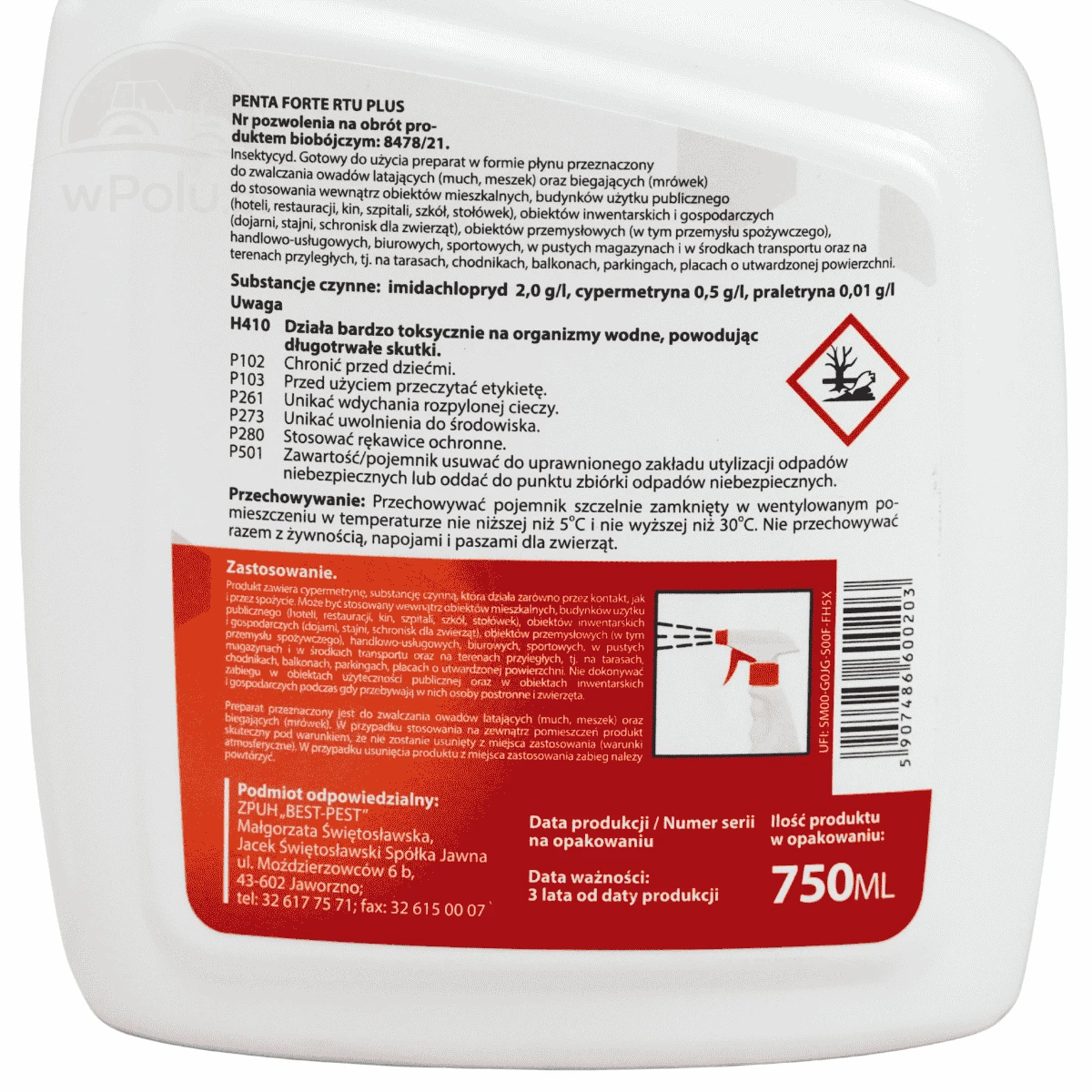 Penta Forte RTU Plus 750 ml - atomizer Best-Pest 