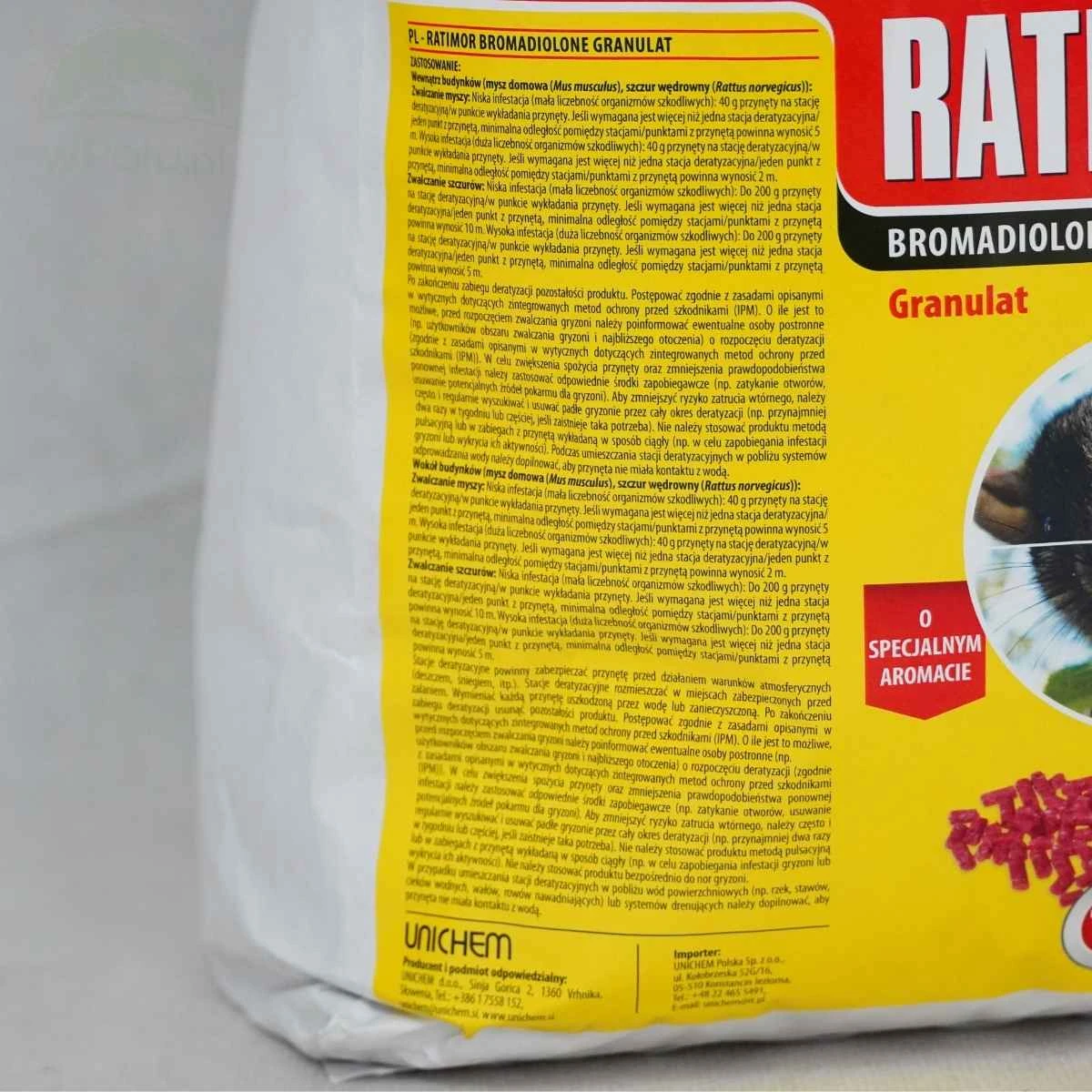 Trutka Granulowana Worek 10 kg Bromadiolon 50ppm Ratimor