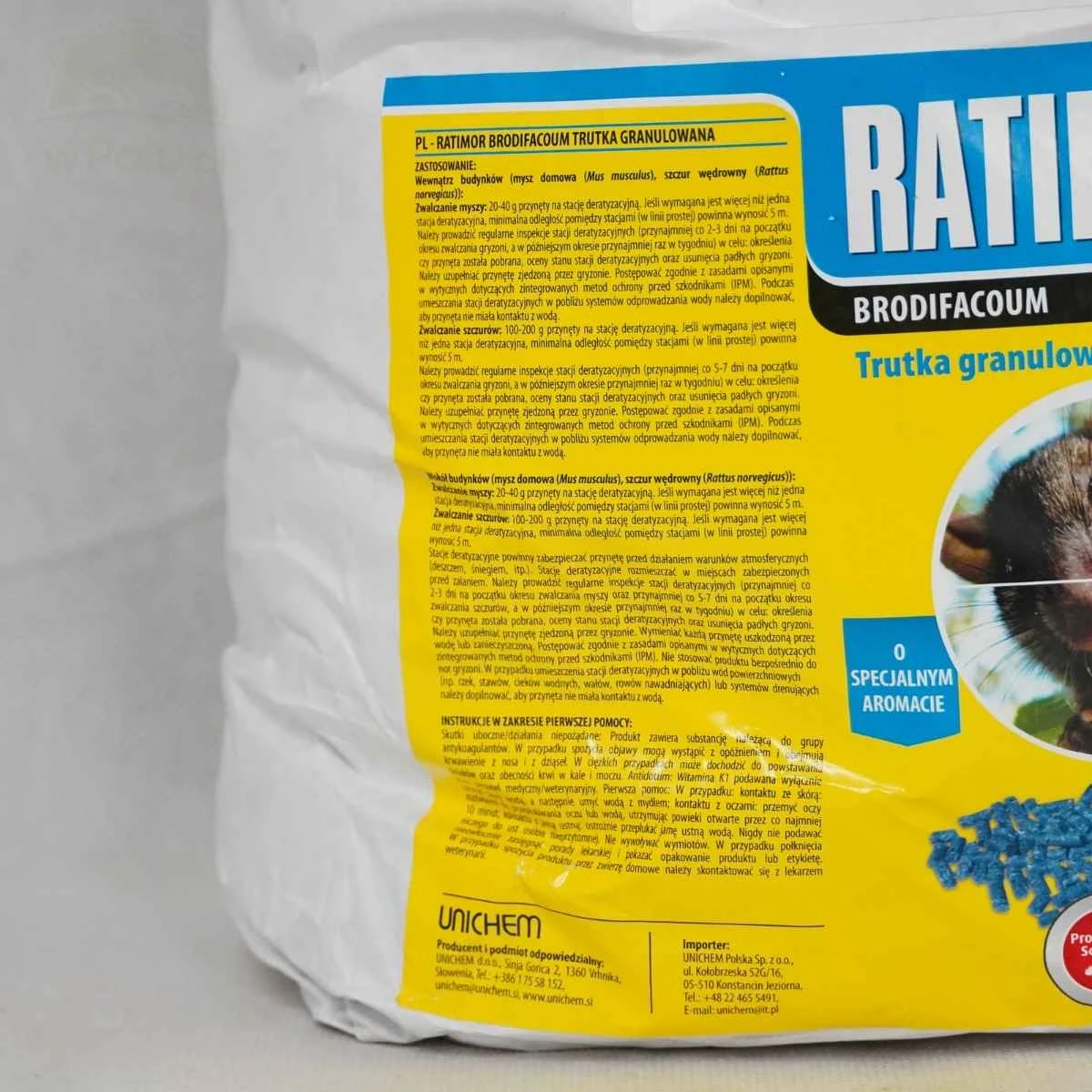 Trutka Granulowana Worek 10 kg Brodifacoum 25ppm Ratimor