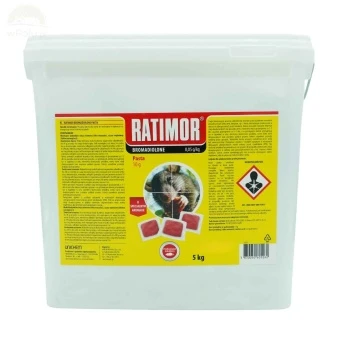 Trutka Pasta Wiadro 5 kg Bromadiolon 50ppm Ratimor