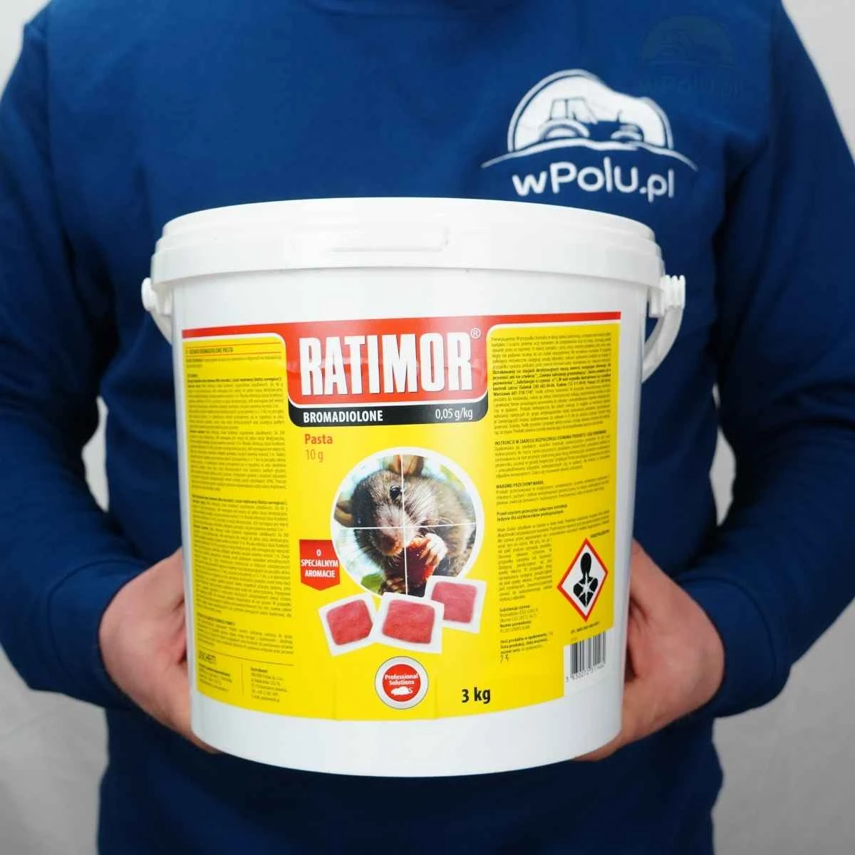 Trutka Pasta Wiadro 3 kg Bromadiolon 50ppm Ratimor