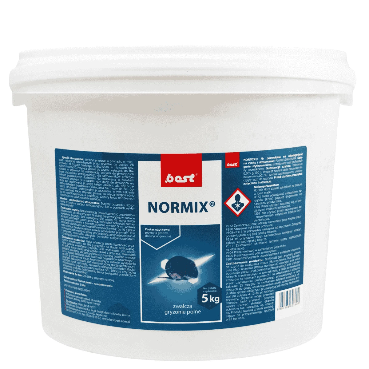 Trutka granulat na nornice, gryzonie polne Normix 5 kg