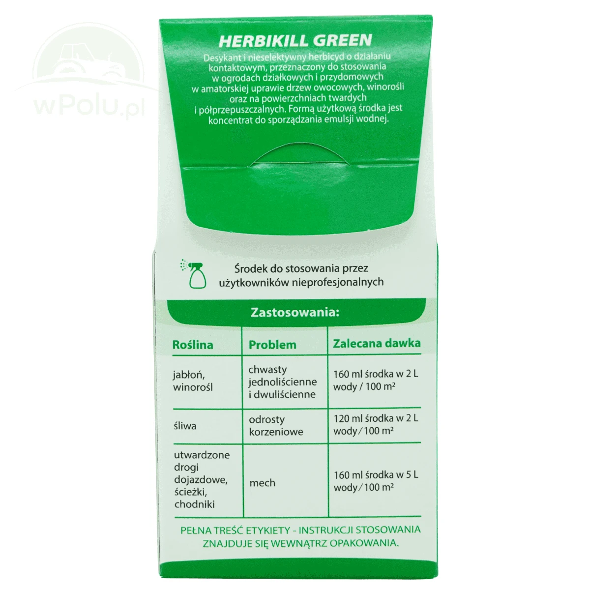Herbikill Green Agropak 100 ml  na chwasty i mech (data ważności 12.2025)