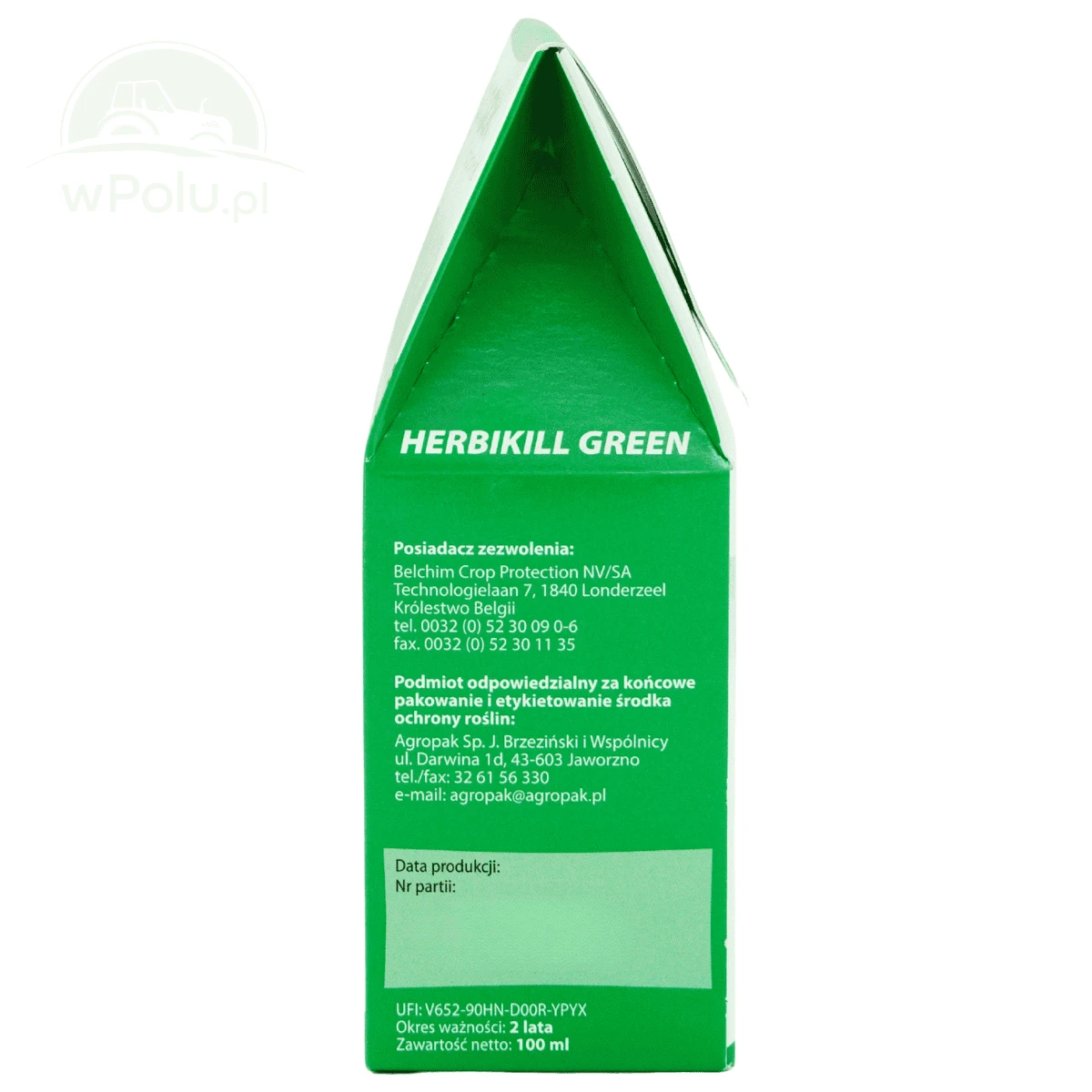 Herbikill Green Agropak 100 ml  na chwasty i mech (data ważności 12.2025)